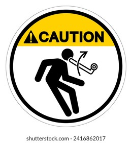 Caution Object Bumps Of Face Hazard Symbol Sign, Vector Illustration, Isolate On White Background Label .EPS10