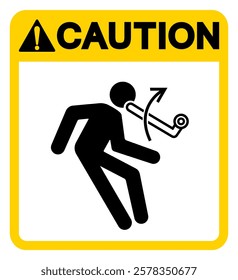 Caution Object Bumps Of Face Hazard Symbol Sign, Vector Illustration, Isolate On White Background Label.EPS10