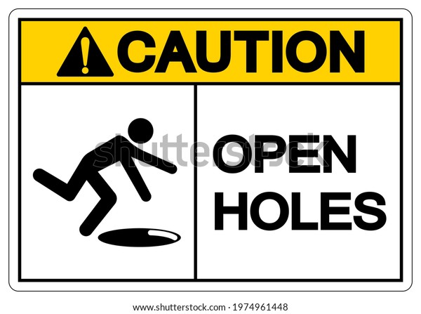 Caution Open Holes Symbol Sign Vector Stock Vector (royalty Free 