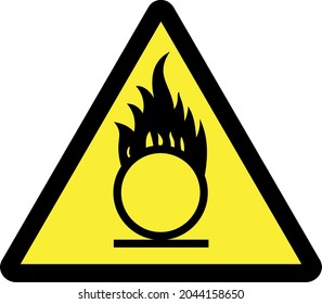 Caution Oxidizing Agent Symbol Safety Sign