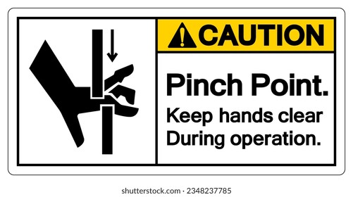 Precaución Punto De Pulgada Kepp Manos Limpias Durante El Signo De Símbolo De Operación, Ilustración De Vector, Aislar En La Etiqueta De Fondo Blanco .EPS10