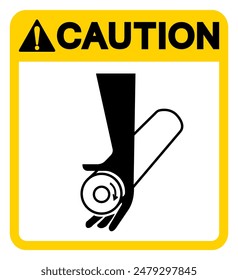 Caution Pinch Point Symbol Sign, Vector Illustration, Isolate On White Background Label .EPS10