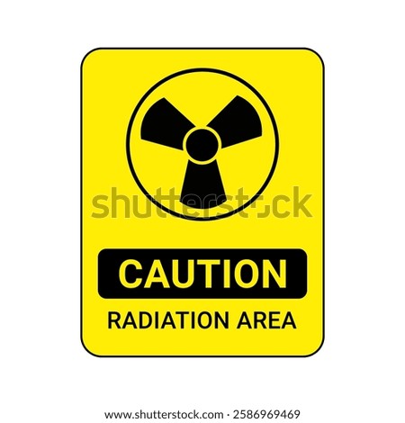Caution Radiation Area Sign Radiation area and authorized personnel only sign symbol