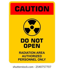 Precaución, Peligro de radiación, Vector de signos y etiquetas