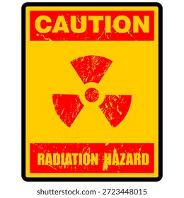 Caution, Radiation Hazard, sign vector
