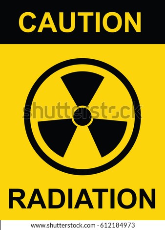 Caution radiation sign