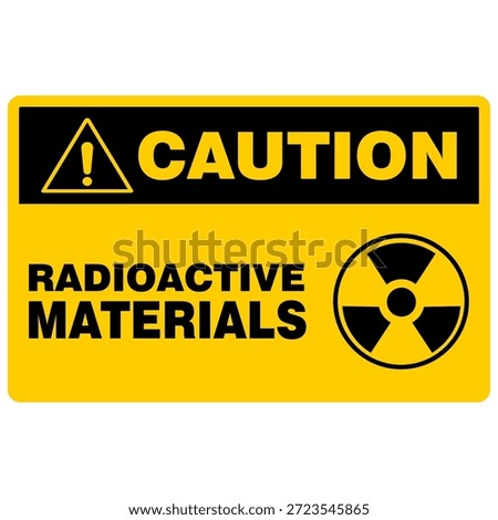 Caution, radioactive material, sign vector