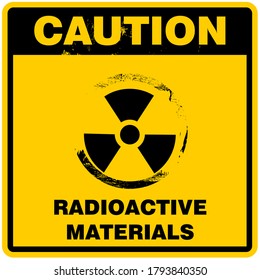 Vorsicht, radioaktives Material, Vektorsymbol