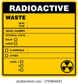 Vorsicht, radioaktives Material, Vektorsymbol