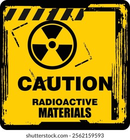 Caution, Radioactive materials, sign vector