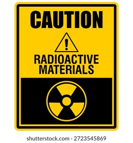 Precaución, materiales radiactivos, Vector de signos