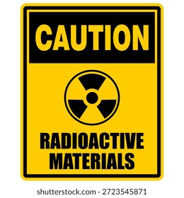 Precaución, materiales radiactivos, Vector de signos