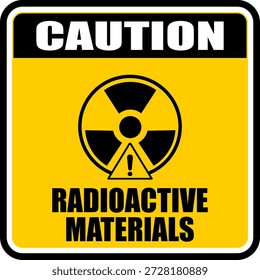 Precaución, Materiales radiactivos, Vector de signos