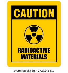 Precaución, materiales radiactivos, Vector de signos