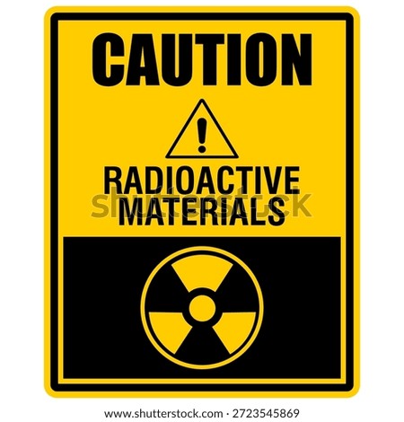 Caution, radioactive materials, sign vector