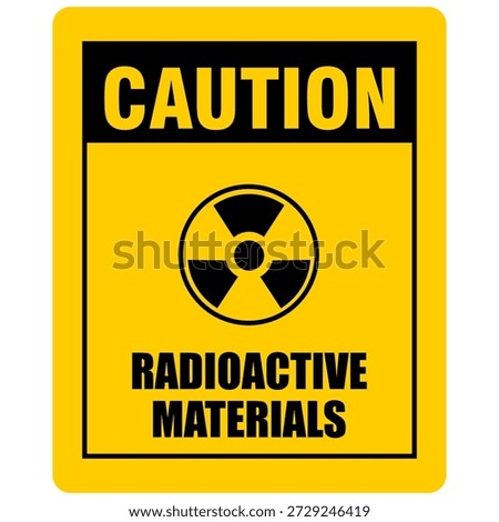 Caution, radioactive materials, sign vector
