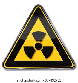 Caution radioactive substances and radiation