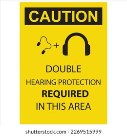 Caution Road Sign Headphone Double Category