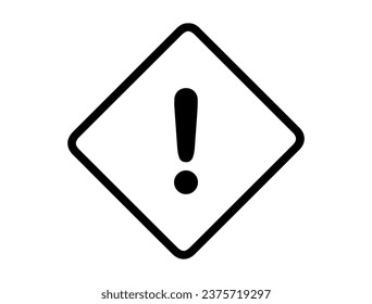 Caution road sign silhouette vector art