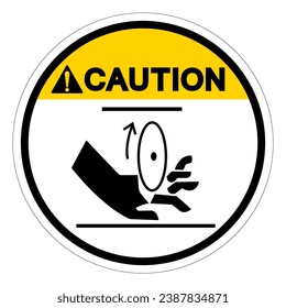 Caution Rotating Blade Symbol Sign, Vector Illustration, Isolate On White Background Label .EPS10