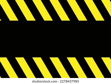 Carteles de seguridad con precaución. Rayado amarillo negro. Fondo de advertencia en blanco.