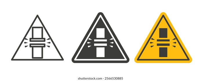 Caution safety leak of water or chemical material signs collection for website design, app, UI design.