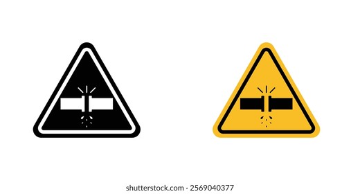 Caution safety leak of water or chemical material signs vector graphic pack