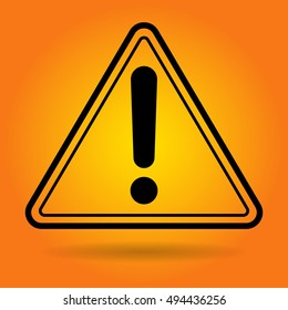 Caution Safety Sign Icon Flat Vector Illustration