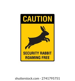 Caution Security Patrol Running Free Dog Sign