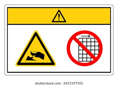 Caution Sharp Edge Of Finger Hazard Do Not Remove Guard Symbol Sign, Vector Illustration, Isolate On White Background Label .EPS10