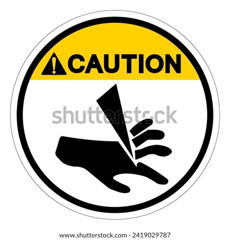 Caution Sharp Edges Watch Your Fingers Symbol Sign, Vector Illustration, Isolate On White Background Label .EPS10