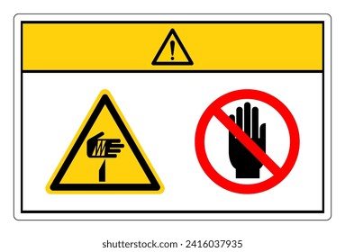 Caution Sharp Point Do Not Touch Symbol Sign, Vector Illustration, Isolate On White Background Label. EPS10