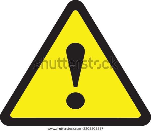 Caution Sign Alerts Emergency Responders Visitors Stock Vector (Royalty ...