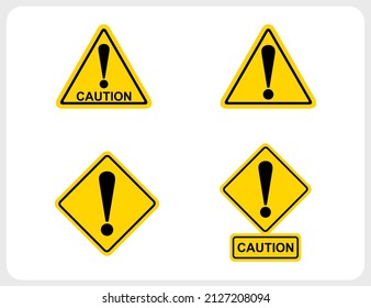 caution sign. Attention sign for roads and buildings in vector illustration.