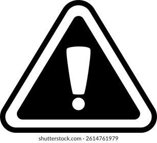 Caution Sign Black Grey Triangle Illustration
