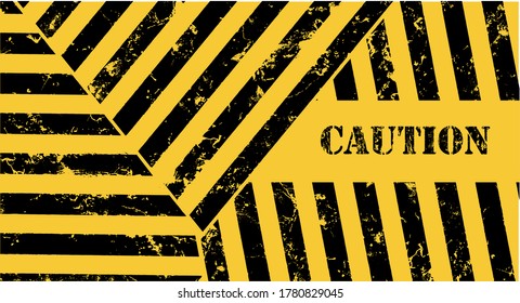 signo de precaución con rayas negras sobre fondo amarillo.