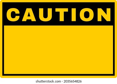 Caution Sign Blank Warning Sign Vector Stock Vector (Royalty Free ...