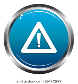Caution sign Blue Icon