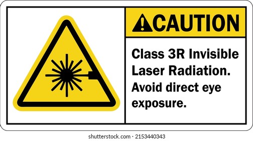 Caution Sign Class 3R Invisible Laser Radiation. Avoid Direct Eye Exposure. (S-9238).