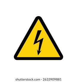 Caution sign. Danger High voltage Symbol. Danger triangle symbol for mobile and web concept
