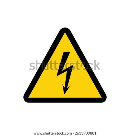 Caution sign. Danger High voltage Symbol. Danger triangle symbol for mobile and web concept