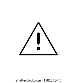 Caution sign, danger symbol with exclamation mark on white background