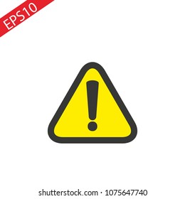 Caution sign for danger sign vector icon