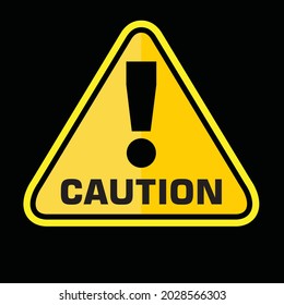Caution, sign design and label vector