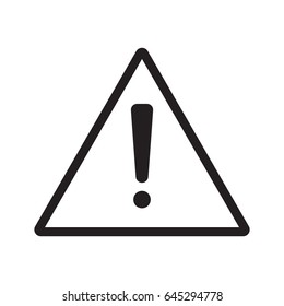 caution sign, exclamation mark, isolated vector