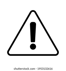 Plantilla de diseño vectorial de icono de glifo de signo de precaución