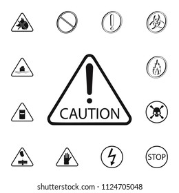 caution sign icon. Detailed set of Warning signs icons. Premium quality graphic design sign. One of the collection icons for websites, web design, mobile app on white background