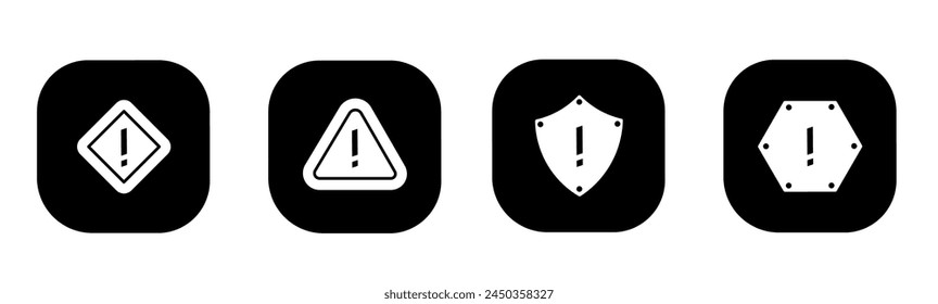 Caution sign icon in flat. A caution sign icon design. Stock vector.