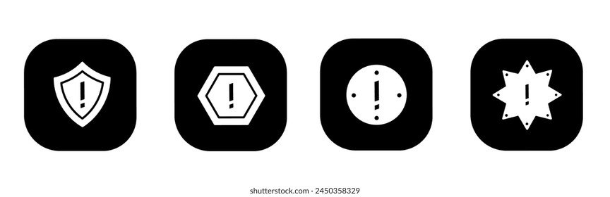 Caution sign icon in flat. A caution sign icon design. Stock vector.