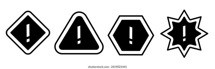 Caution sign illustration. Caution sign icon vector set. Design for business. Stock vector.